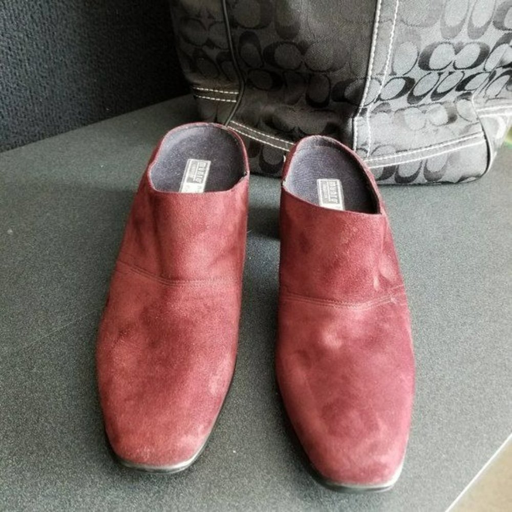Munro America Mules Brown Suede Open Back Size 9